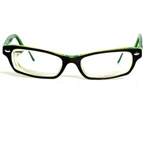 Ray-Ban RB 1530 3665 Brown Green Rectangular Eyeglasses Frames 48-16-130